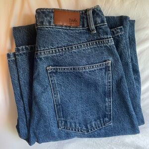 Twik brand high waisted blue jeans wide leg